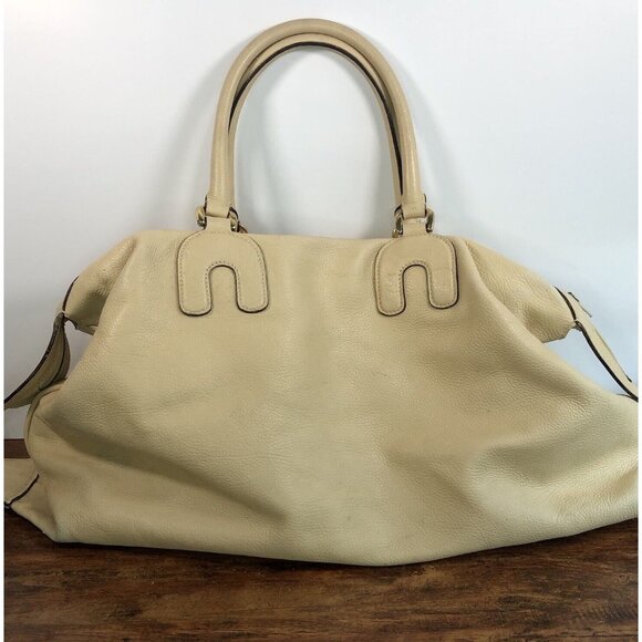 Gucci Handbags - Vintage Gucci Ivory Pebbled Leather Soho Tote Bag Purse